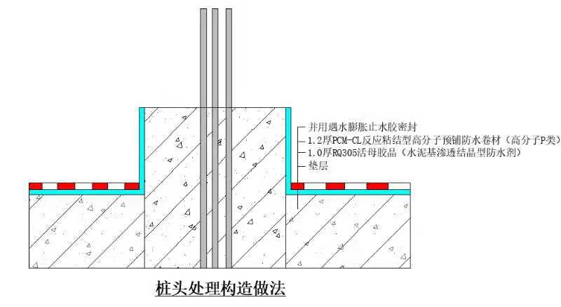 高分子預(yù)鋪防水卷材的施工及節(jié)點處理(圖5) 高分子預(yù)鋪防水卷材的施工及節(jié)點處理(圖5)